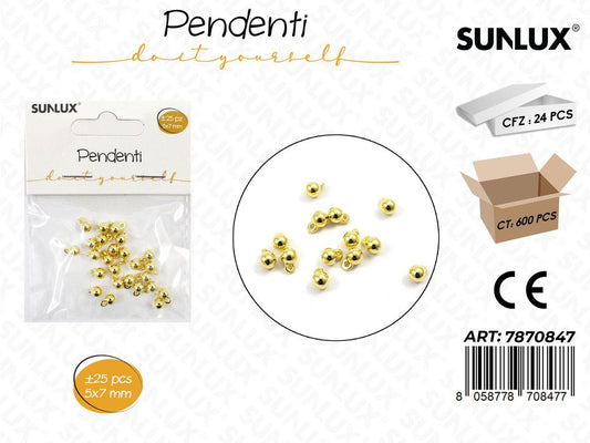 Sunlux Pendenti Oro 25PCS 5*7MM