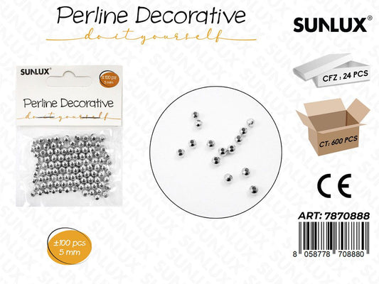 Sunlux Perline Dec. Arg. 100PCS 5MM