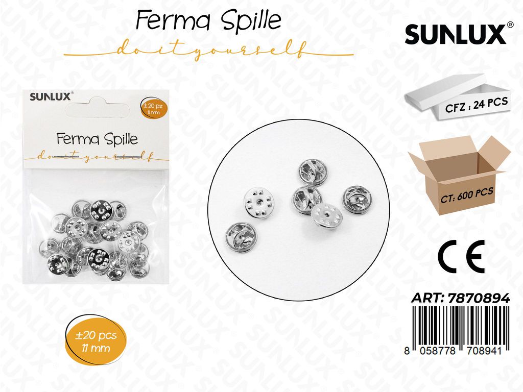 Sunlux Ferma Spille Arg. 20PCS 11MM