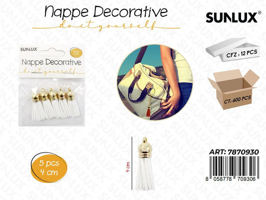 Sunlux Nappe Dec. Bianco 5PCS 4CM