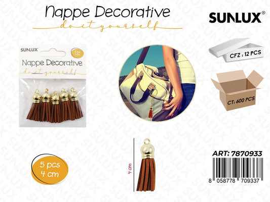 Sunlux Nappe Dec. Bordeaux 5PCS 4CM