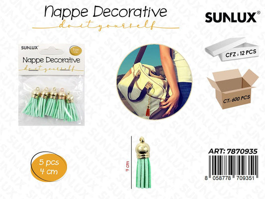 Sunlux Nappe Dec. Verde Acqua 5PCS 4CM