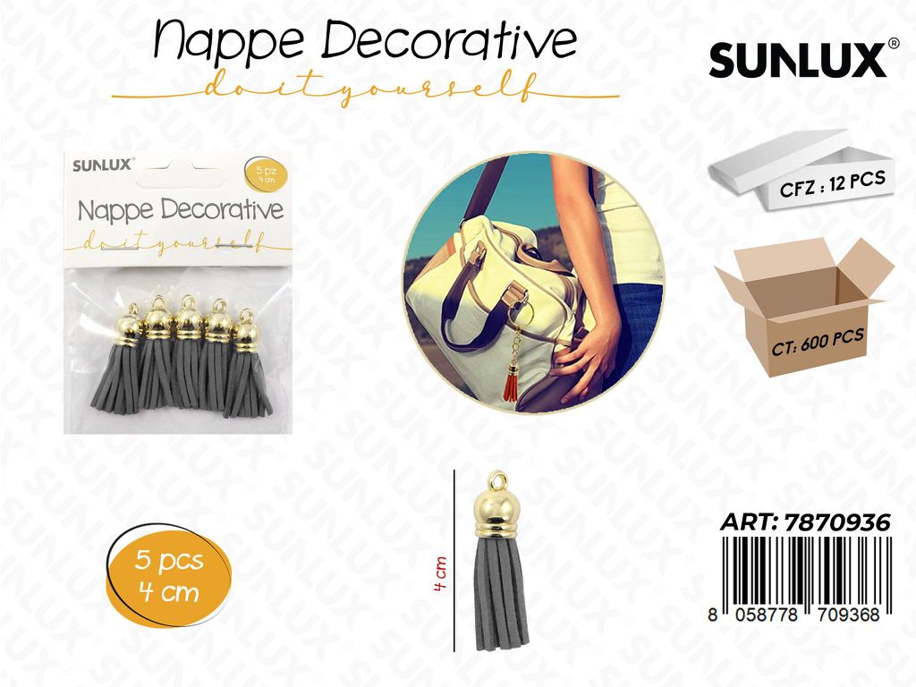 Sunlux Nappe Dec. Grigio 5PCS 4CM