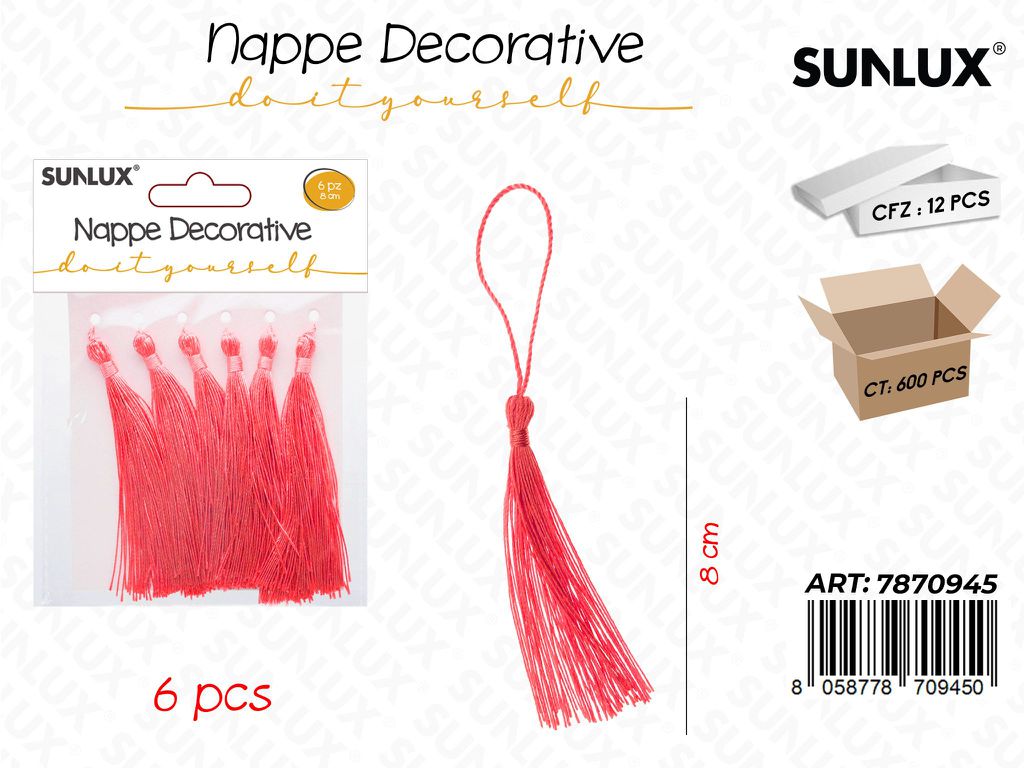 Nappe Decorative Fucsia 6PCS 8CM