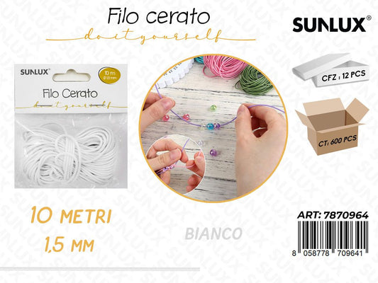 Sunlux Filo Cerato Bianco 1.5MM*10MT
