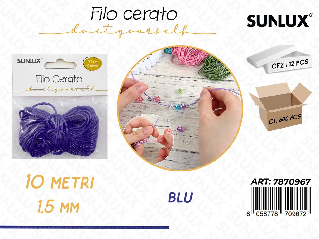 Sunlux Filo Cerato Blu 1.5MM*10MT