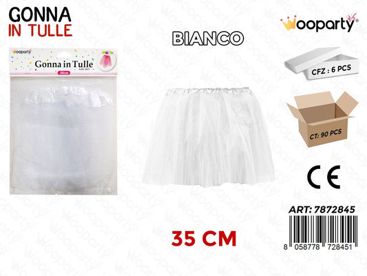 GONNA IN TULLE BIANCO 35CM /PZ DA 6**CFZ