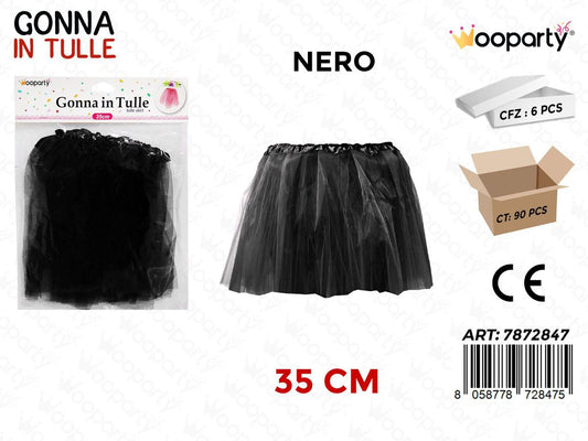 GONNA IN TULLE NERO 35CM /PZ DA 6**CFZ