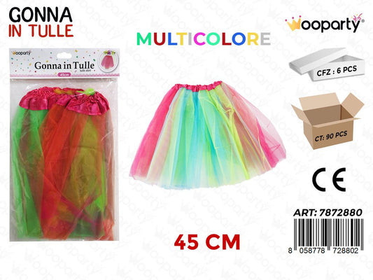 GONNA IN TULLE MULTICOLOR 45CM /PZ DA 6**CFZ