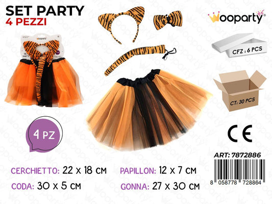 SET PARTY TIGRE 4PCS ASS.