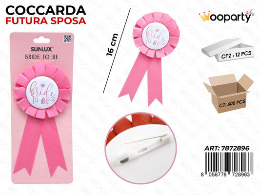 COCCARDA BRIDE TO BE 16CM