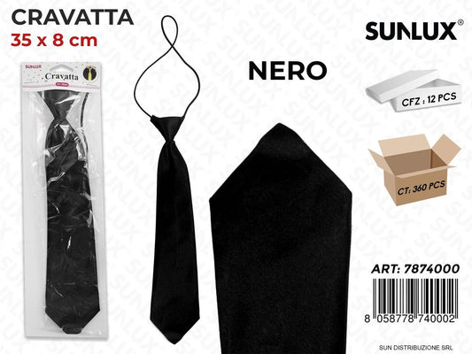 CRAVATTA NERA 35*8CM /PZ DA 12**