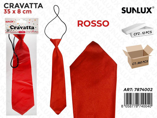 CRAVATTA ROSSA  35*8CM /PZ DA 12**