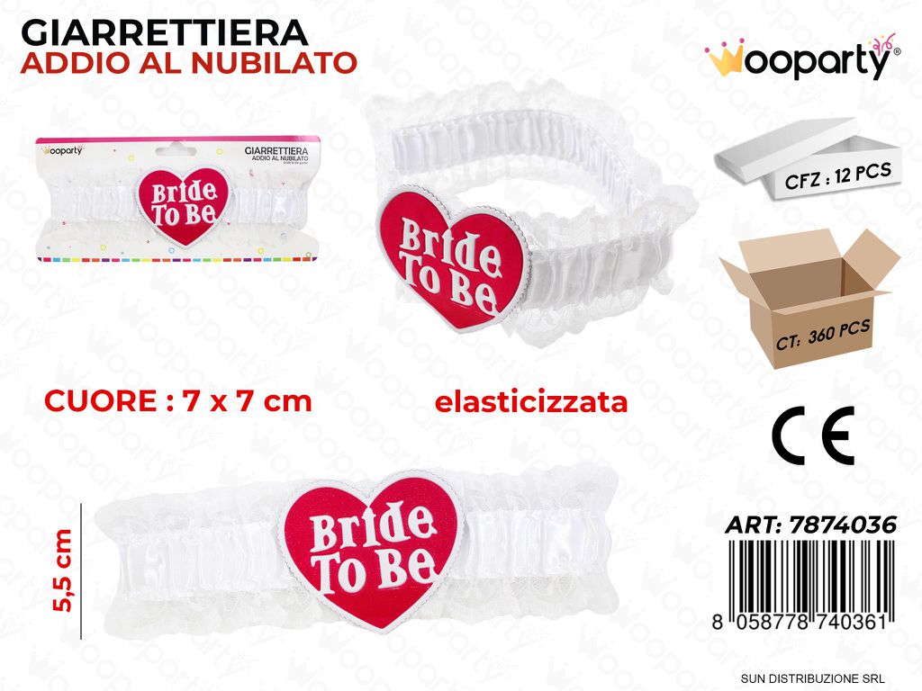 GIARRETTIERA BRIDE TO BE ELAST. 5.5CM /PZ DA 12**