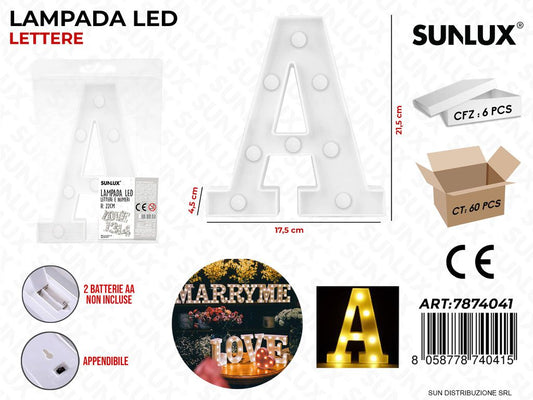 Lampada a Led Let. a 17.5*21.5*4.5CM