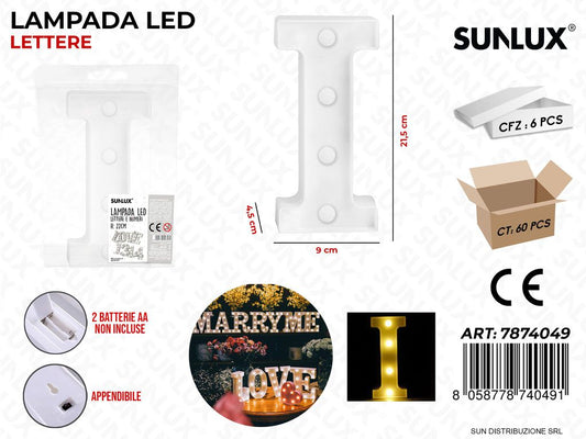 Lampada a Led Let. i 9*21.5*4.5CM