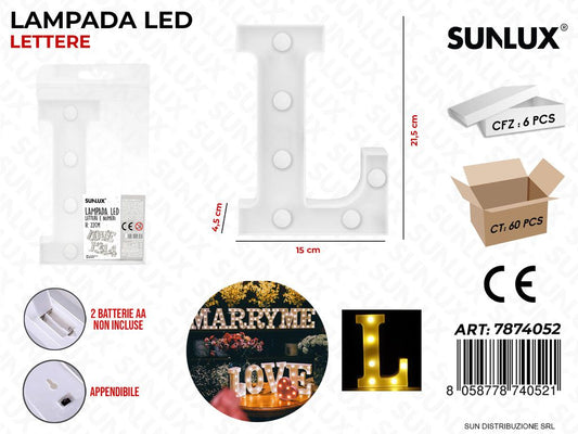 Lampada a Led Let. L 15*21.5*4.5CM