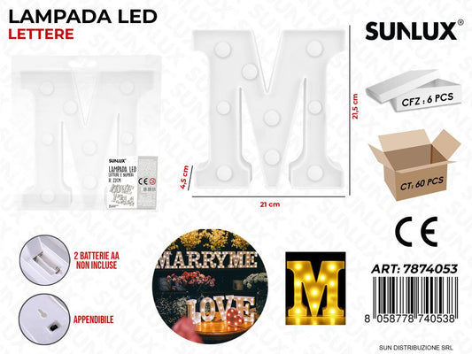 Lampada a Led Let. M 21*21.5*4.5CM