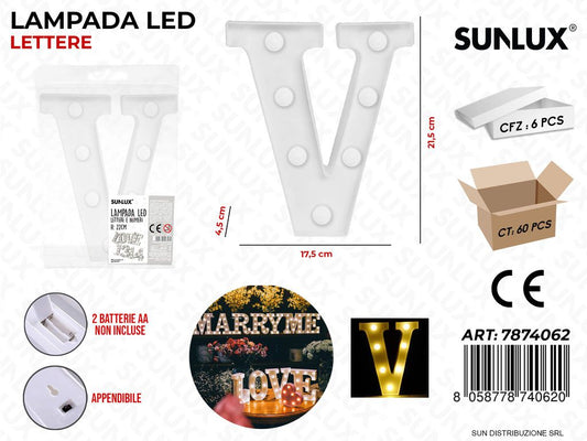 Lampada a Led Let. V 17.5*21.5*4.5CM
