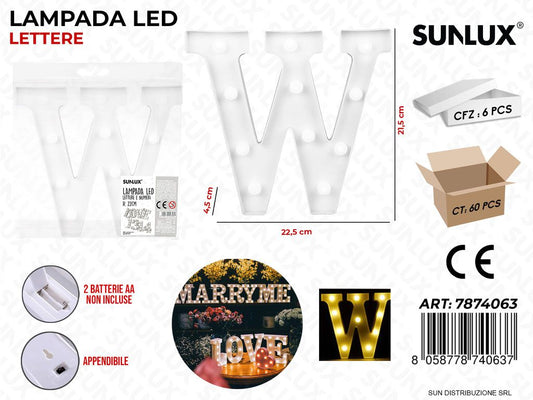 Lampada a Led Let. W 22.5*21.5*4.5CM