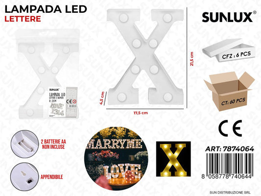 Lampada a Led Let. X 17.5*21.5*4.5CM