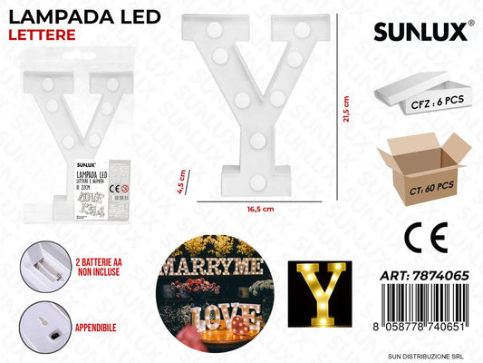 Lampada a Led Let. Y 16.5*21.5*4.5CM