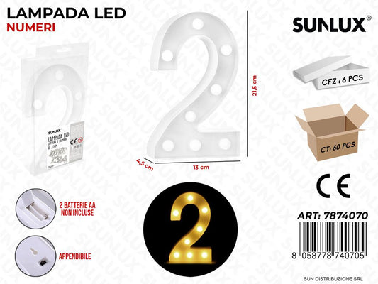 Lampada a Led N.2 13*21.5*4.5CM