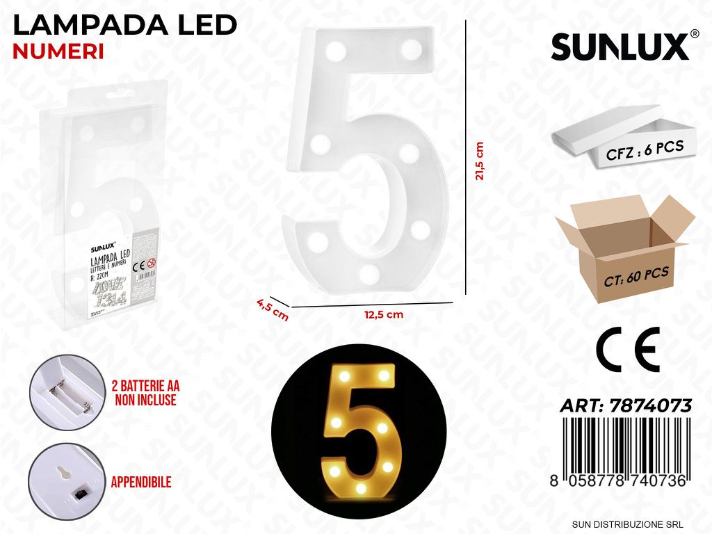 Lampada a Led N.5 12.5*21.5*4.5CM