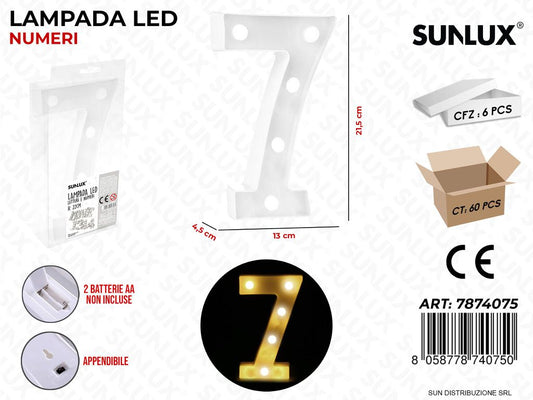 Lampada a Led N.7 13*21.5*4.5CM