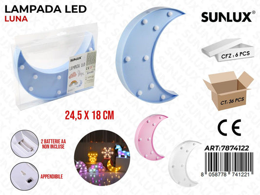 Lampada Led Luna Col. Ass. 24.5*18CM