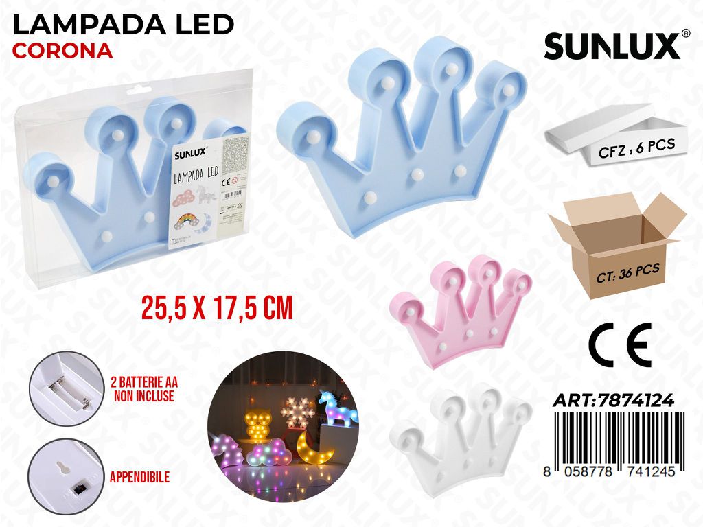 Lampada Led Corona Col. Ass. 25.5*17.5CM