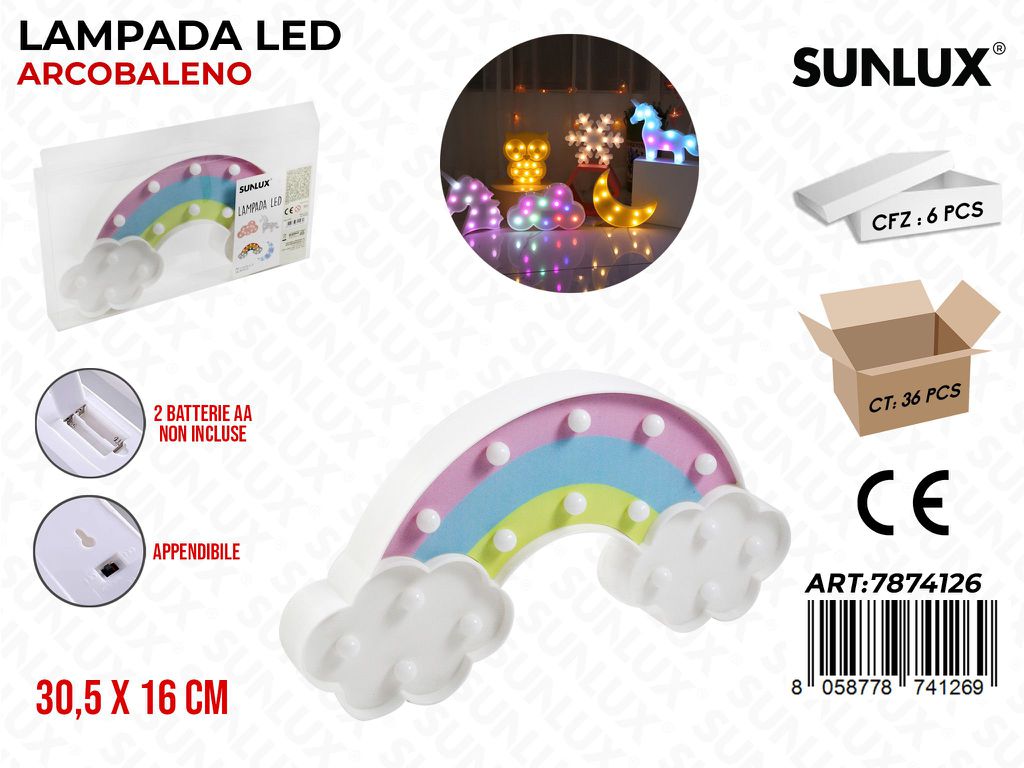 Lampada Led Arcobaleno 30.5*16CM