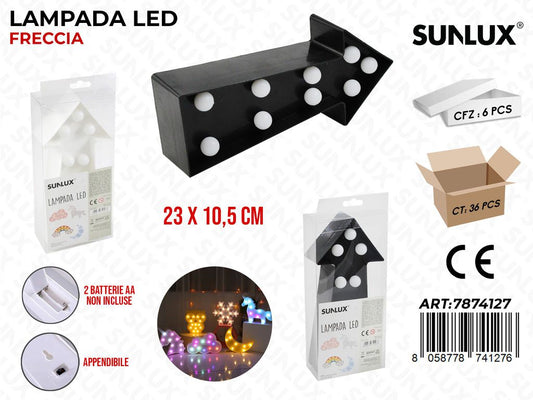 Lampada Led Freccia Col. Ass. 23*10.5CM