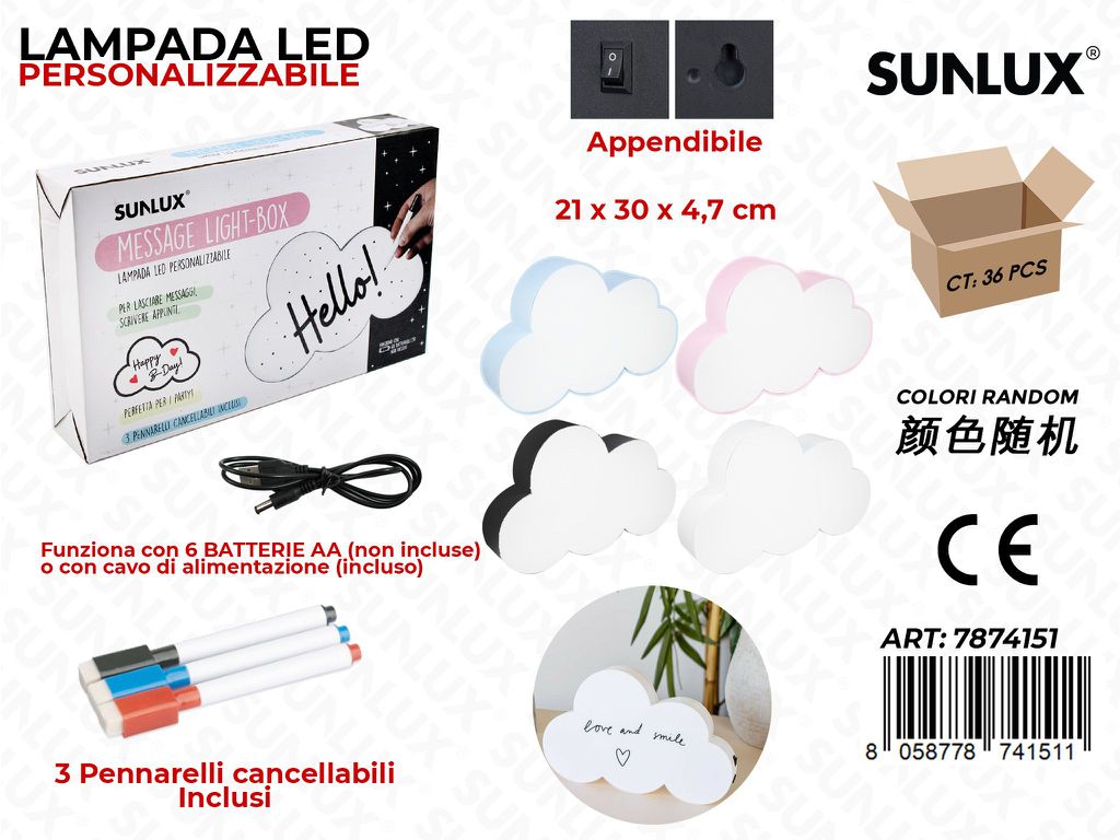 Lampada Led Personalizzabile 21*30*4.7CM