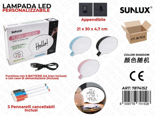 Lampada Led Personalizzabile 21*30*4.7CM