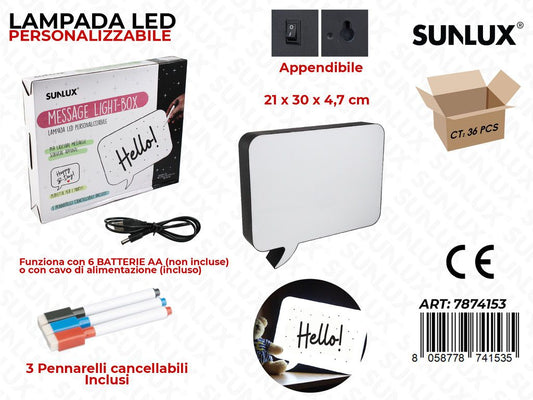 Lampada Led Personalizzabile 21*30*4.7CM
