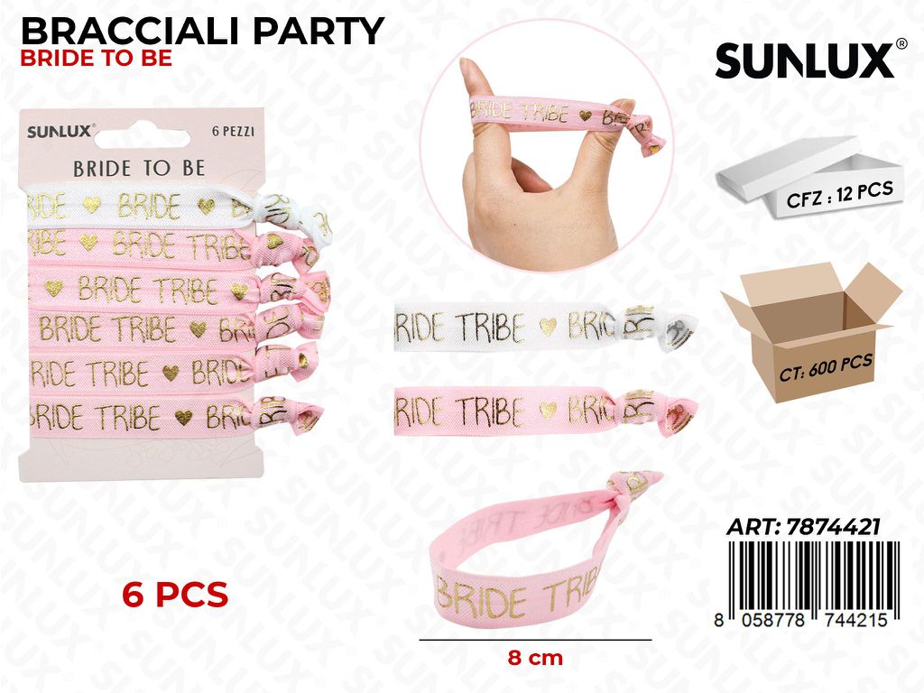 BRACCIALI PARTY BRIDE TO BE 6PCS /PZ DA 12**