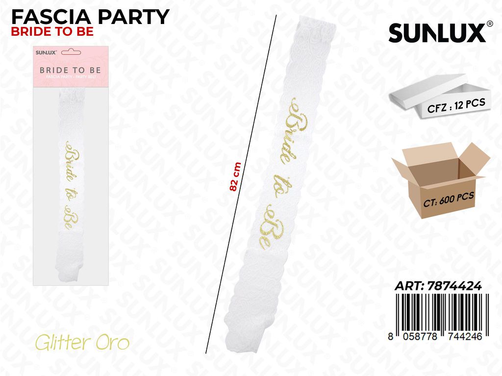 FASCIA PARTY BRIDE TO BE 82CM /PZ DA 12**