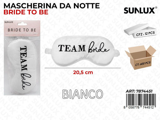 MASCHERINA DA NOTTE BRIDE TO BE BIA. 20.5CM/PZ DA