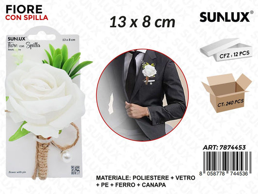 Sunlux Fiore con Spilla 13*8CM