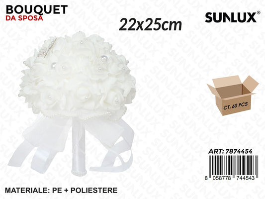 Sunlux Bouquet da Sposa Bianco 22*25CM