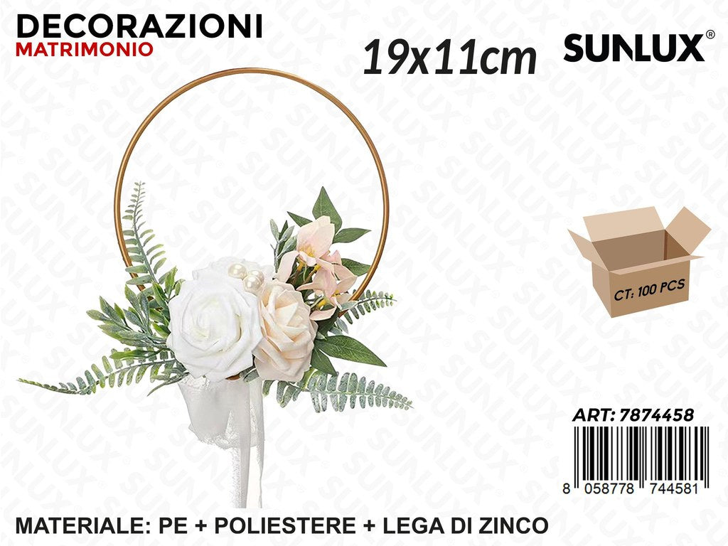 Sunlux Dec. Centrotavola Matrimonio 19*11CM