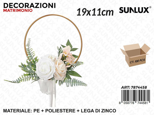 Sunlux Dec. Centrotavola Matrimonio 19*11CM