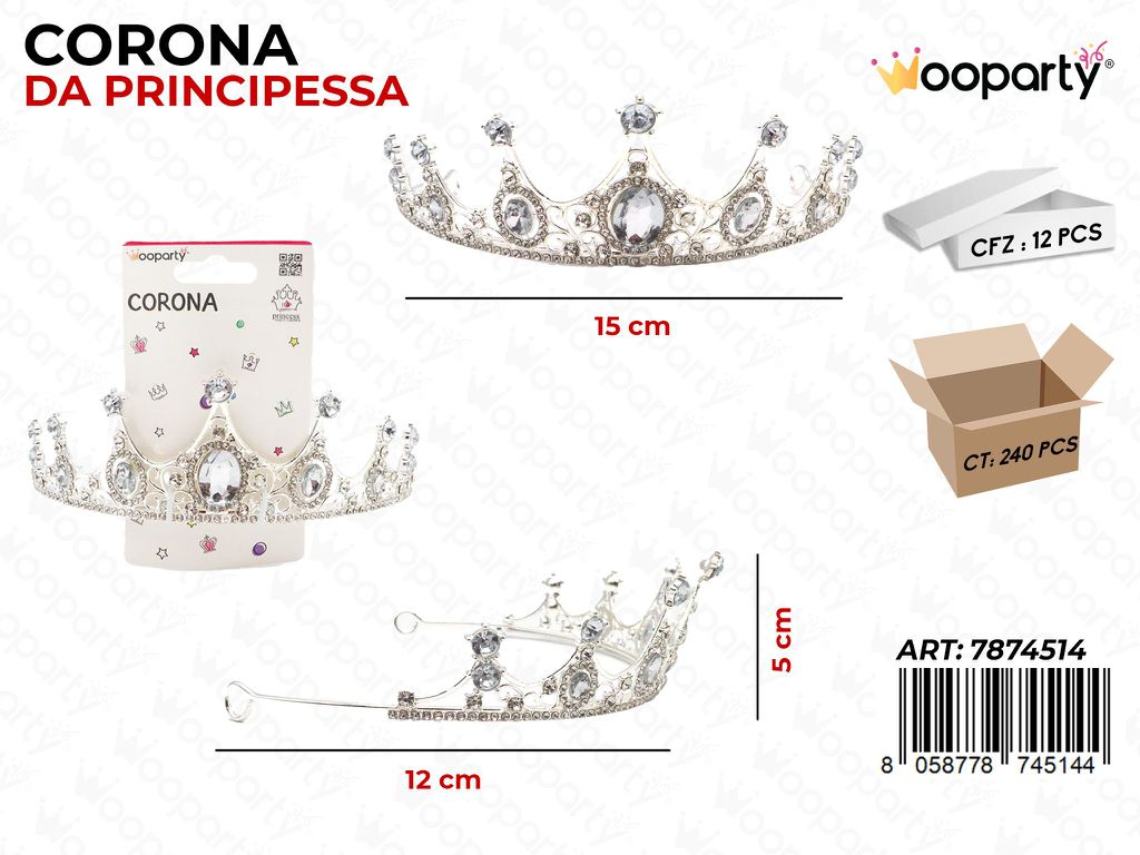 CORONA DA PRINCIPESSA 15*12CM