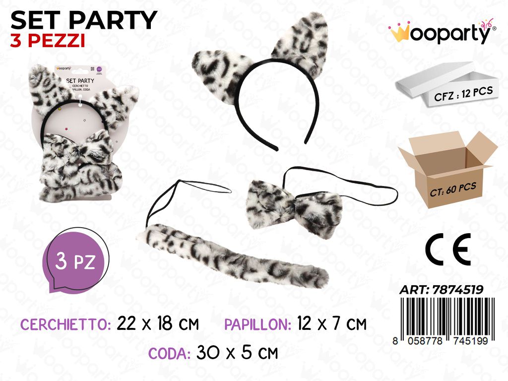 SET PARTY LEOPARDO 3PCS ASS.