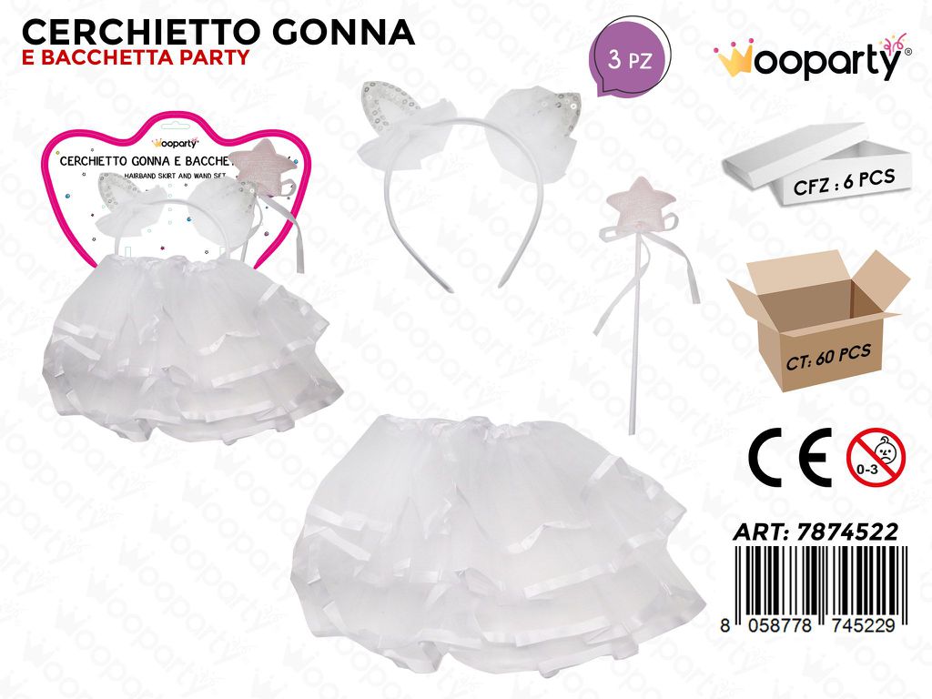 COSTUME ALI GONNA BACCHETTA 3PCS