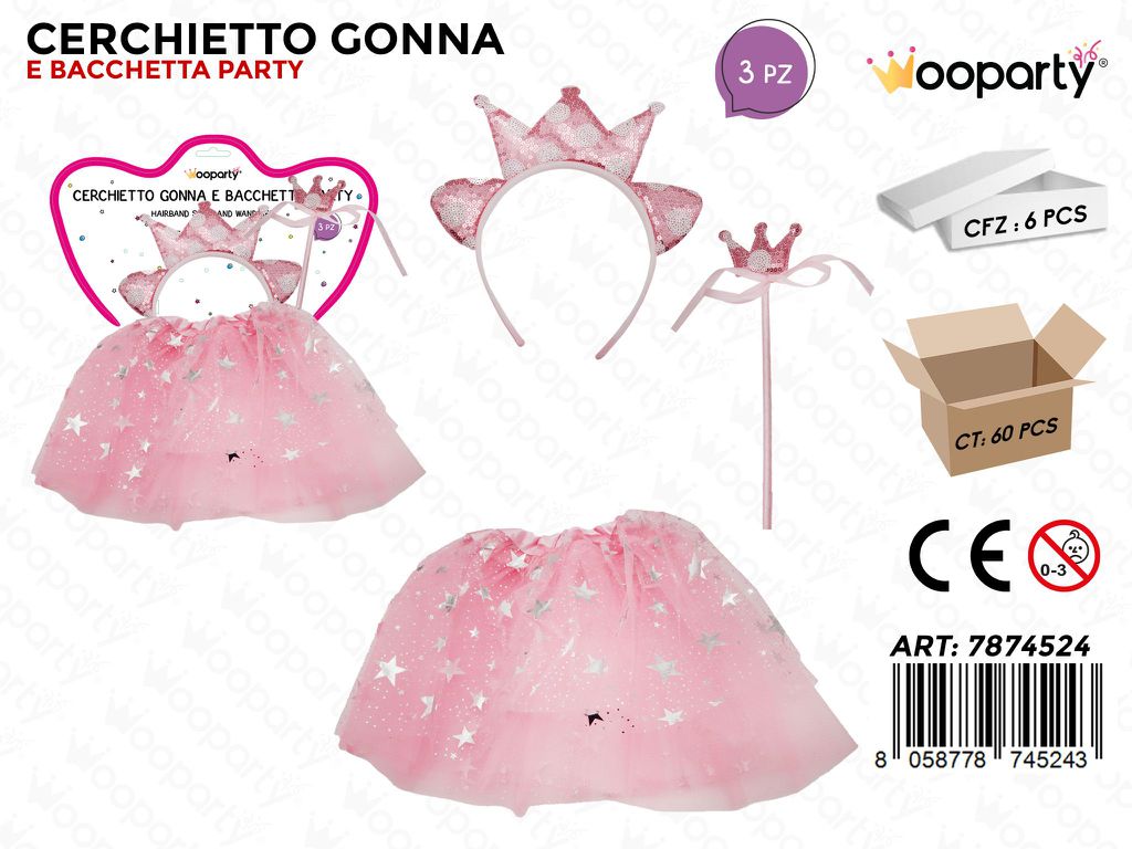 COSTUME ALI GONNA BACCHETTA 3PCS