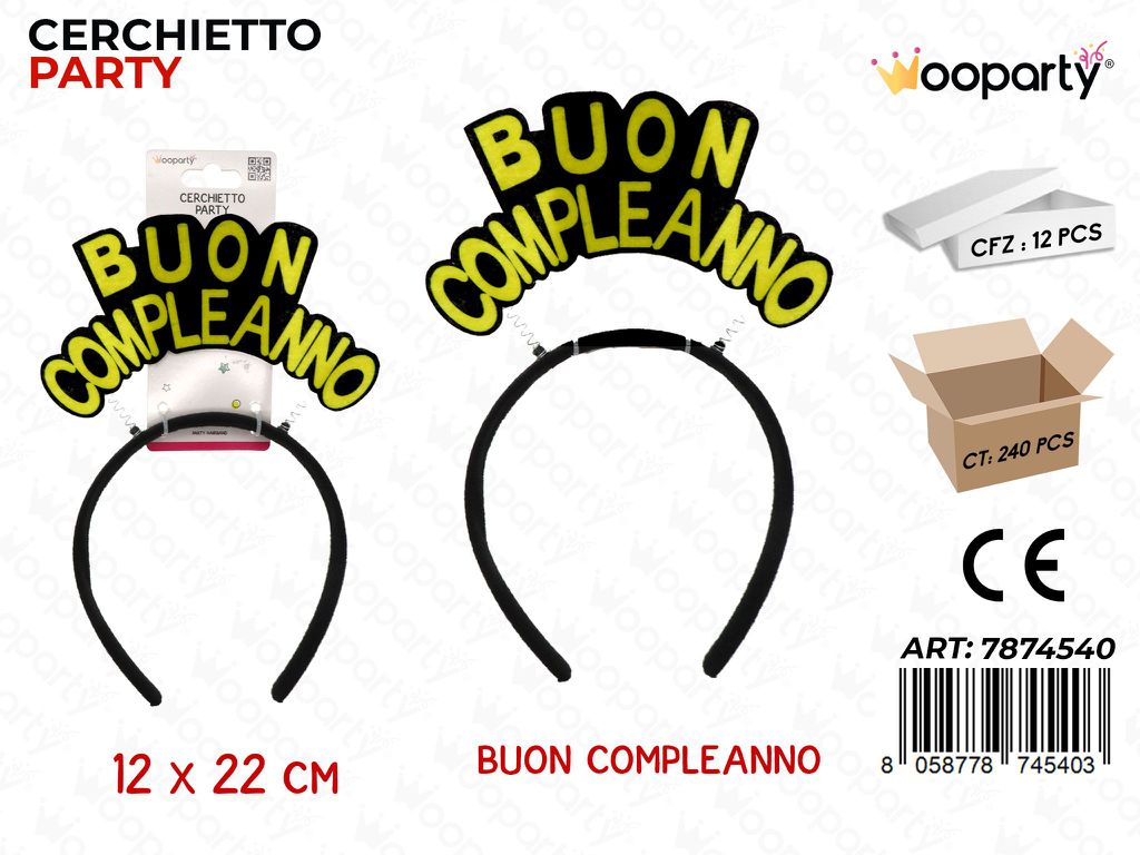 CERCHIETTO PARTY B. COMPL. 12*22CM