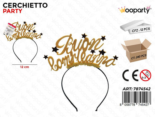 CERCHIETTO PARTY B.COMPL 12CM