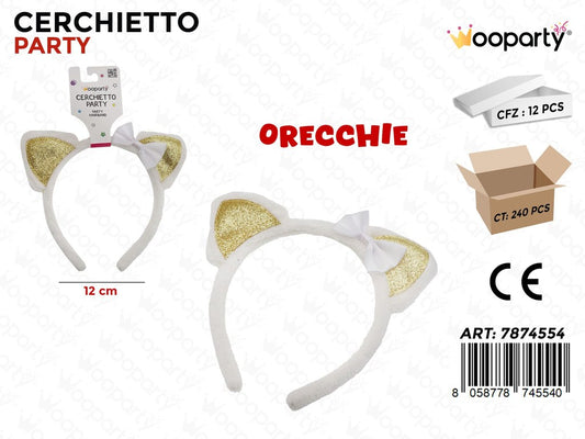 CERCHIETTO PARTY ORECCHIE 12CM